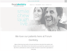 Tablet Screenshot of forumdentistry.com.au